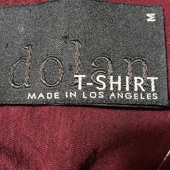 Dolan T-Shirt Long Sleeve with Pocket in Burgundy Size Medium - Picture 5 of 6